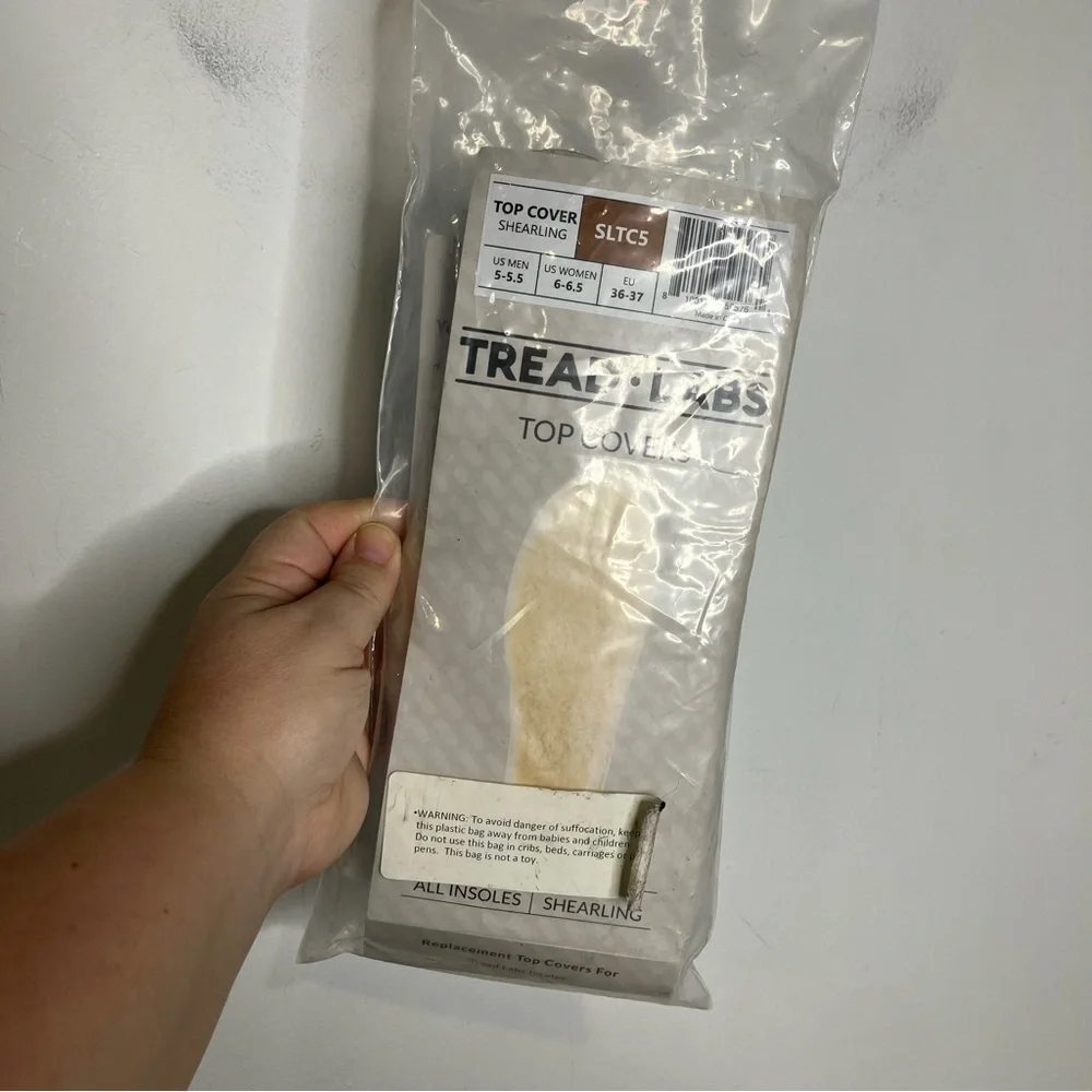Tread Labs shearling‎ insoles women’s size 6-6.5 New in package